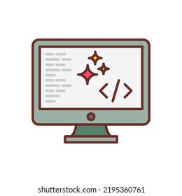 Clean Coding icon in vector. Logotype