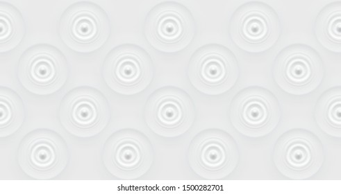 Clean cold white milky waterdrop circle waves, vector illustration