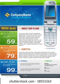 Clean and colorful corporate brochure for telecom industry.