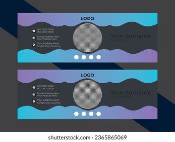 Clean and Colorful Email Signature Design