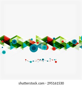 Clean colorful unusual geometric pattern design. Abstract background, online presentation website element or mobile app cover 