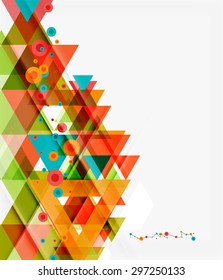 Clean colorful unusual geometric pattern design. Abstract background, online presentation website element or mobile app cover 