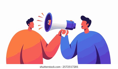 Clean, Commercial Megaphone Vector for Marketing, Social Advocacy, Campaign Branding, Educational Designs, and Advertising