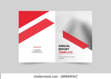 Clean company cover vector template