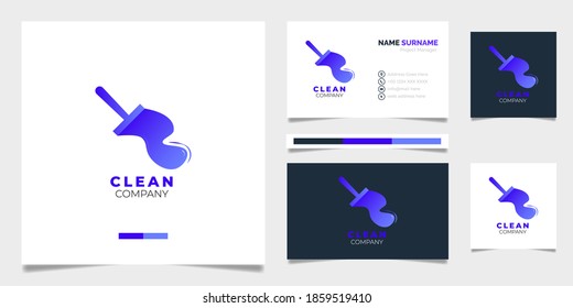 Limpiar plantilla de logotipo de gradiente de empresa