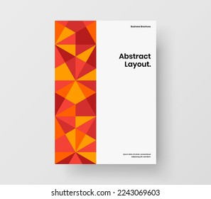 Clean company identity vector design template. Fresh mosaic hexagons corporate cover layout.