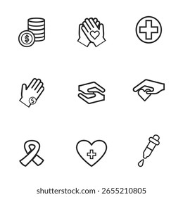 Uma coleção limpa e abrangente de ícones de linha multiuso projetados para interfaces móveis e da Web