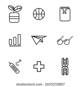 Una colección limpia y completa de íconos de línea multiusos diseñados para interfaces de Web y móviles