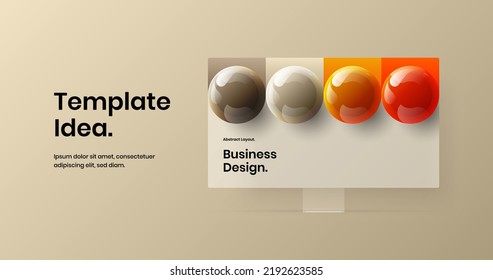 Diseño de sitio de simulación de pantalla de equipo limpio. Diseño vectorial de diseño de sitios web premium.