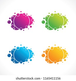 clean concept vector with bubble