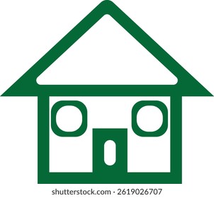 A clean, contemporary home icon for real estate, home services, or lifestyle applications that symbolizes a house, living area, and domestic setting.