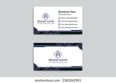 Clean corporate business card template