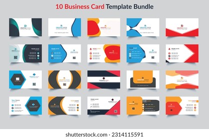 Clean Corporate And Creative Business Card Bundle Template