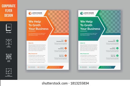 Clean Corporate flyer Design template 