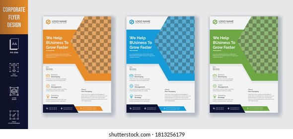 Clean Corporate flyer Design template 