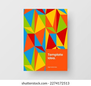 Clean corporate identity design vector illustration. Original mosaic pattern poster template.