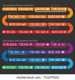 Clean Corporate Infographic Flowchart Vector