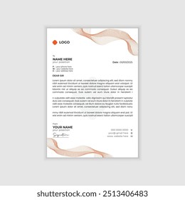 clean and corporate letterhead design