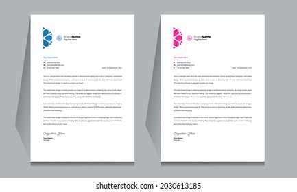 Clean and Corporate Letterhead Template