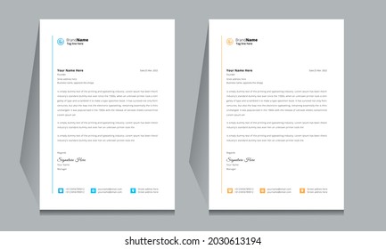 Clean and Corporate Letterhead Template