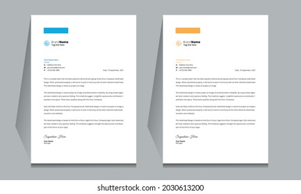 Clean and Corporate Letterhead Template