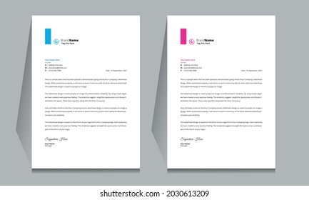 Clean and Corporate Letterhead Template
