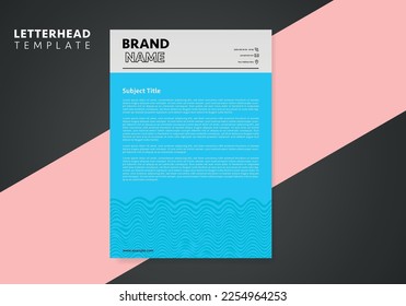 Clean and Corporate Letterhead Template. Creative letterhead template design. Vector Letterhead.