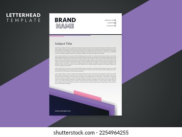 Clean and Corporate Letterhead Template. Creative letterhead template design. Vector Letterhead.