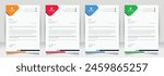 Clean corporate letterhead template design, Modern letterheads design template, Professional company letterheads template for business and project.