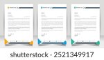 Clean corporate letterhead template design, Modern letterheads design template, Professional company letterheads layout for business and project.
