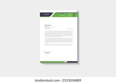 Clean corporate letterhead template design, Modern letterhead design template, Professional company letterhead template for business and project.