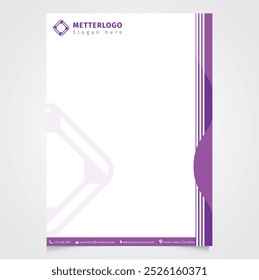 Clean corporate letterhead template design, Modern letterheads design template, Professional company letterheads template for busines.eps-vector
