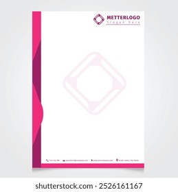 Clean corporate letterhead template design, Modern letterheads design template, company letterheads template for business and project.eps-vector design