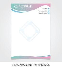 Clean corporate letterhead template design, Modern letterheads design template, Professional company letterheads template for business and project vector.eps vector