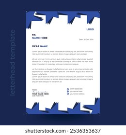 Clean corporate letterhead template design, Modern letterheads design template, Professional company letterheads template