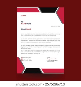 Clean corporate letterhead template design, Modern letterheads design template, Professional company letterheads.