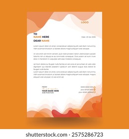 Clean corporate letterhead template design, Modern letterheads design template