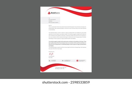 Clean corporate letterhead template design, Modern letterheads design template, Professional company letterheads template for business and project.
