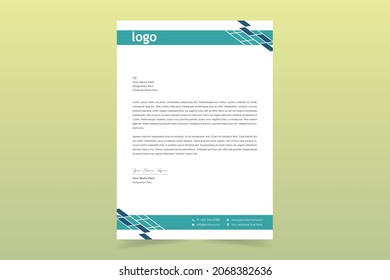 Clean and Corporate Letterhead Template For Your Company Project Design. Vector Illustration.