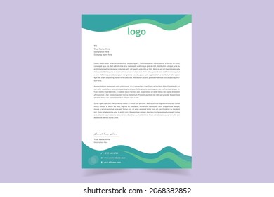 Clean and Corporate Letterhead Template For Your Company Project Design. Vector Illustration.
