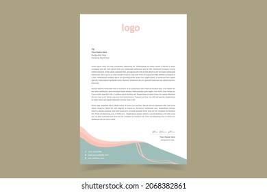 Clean and Corporate Letterhead Template For Your Company Project Design. Vector Illustration.