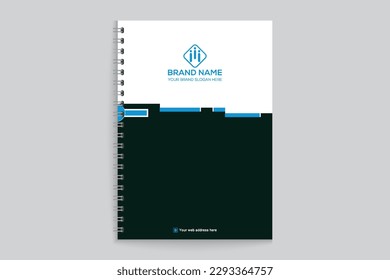 Clean corporate notebook cover template