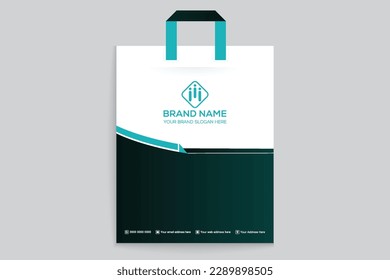 Clean corporate shopping bag template