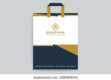 Clean corporate shopping bag template