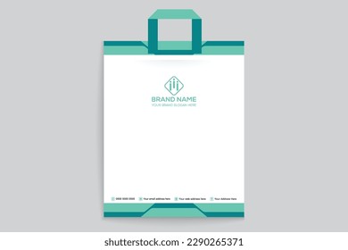 Clean corporate shopping bag template