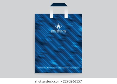Clean corporate shopping bag template