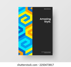 Diseño vectorial de cubierta A4 limpia. Las formas geométricas coloridas del concepto de identidad corporativa.