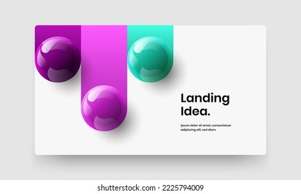 Saubere Vektordesign-Illustration. Broschürenkonzept für geometrische, realistische Sphären.