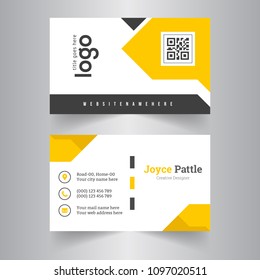 Clean and Creative Business Card Template. Flat Design Vector Illustration.