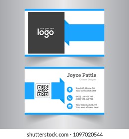 Clean and Creative Business Card Template. Flat Design Vector Illustration.